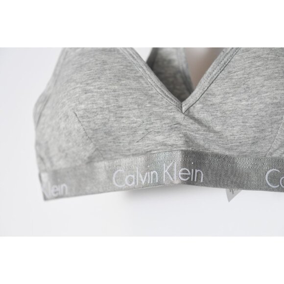 Calvin Klein Bra Womens Size Small Gray Triangle Lightly Lined Modern Cotton - Picture 2 of 7